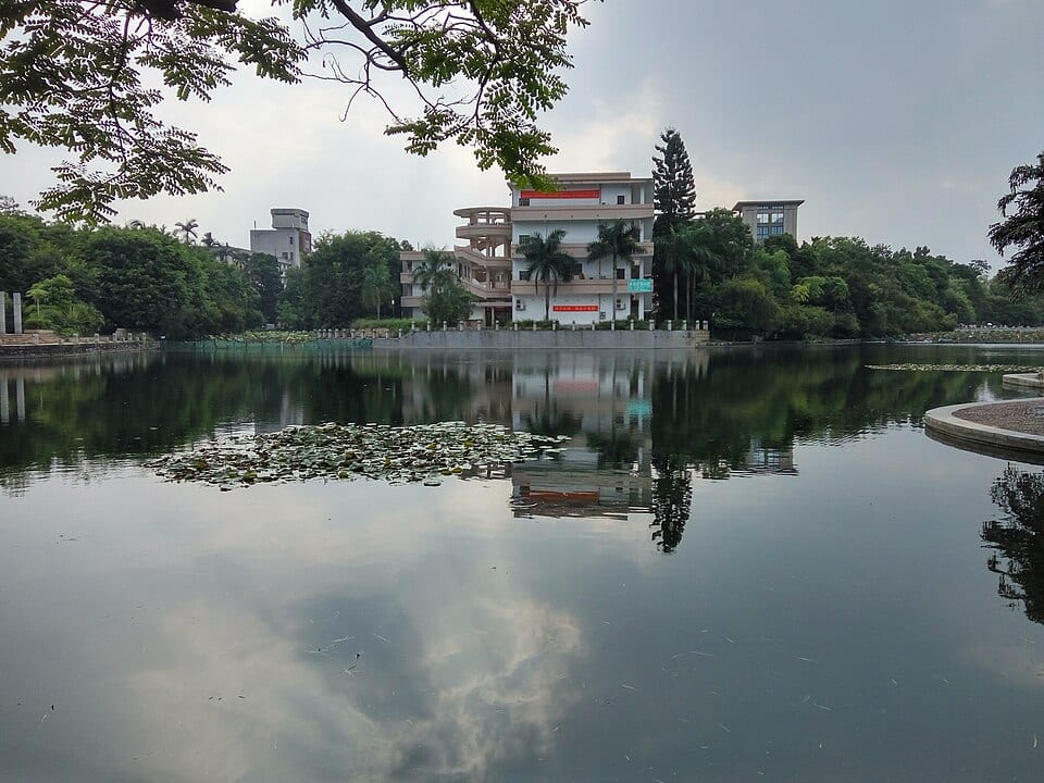 Biyun Lake at the centre of the Guangxi University campus