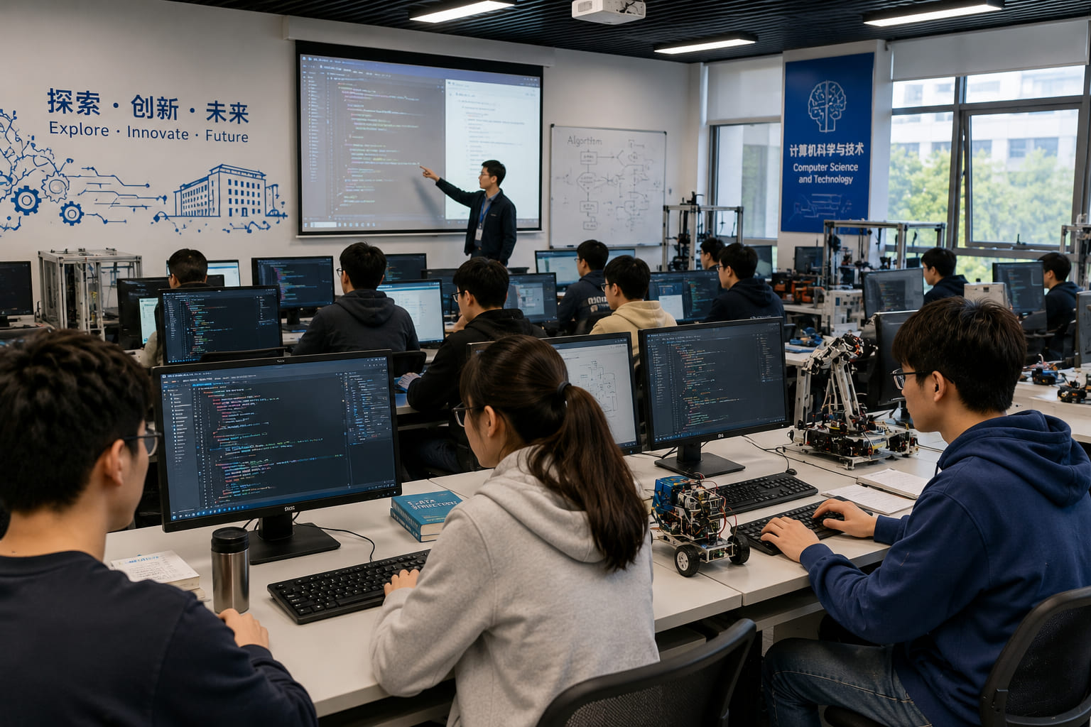A computer science laboratory