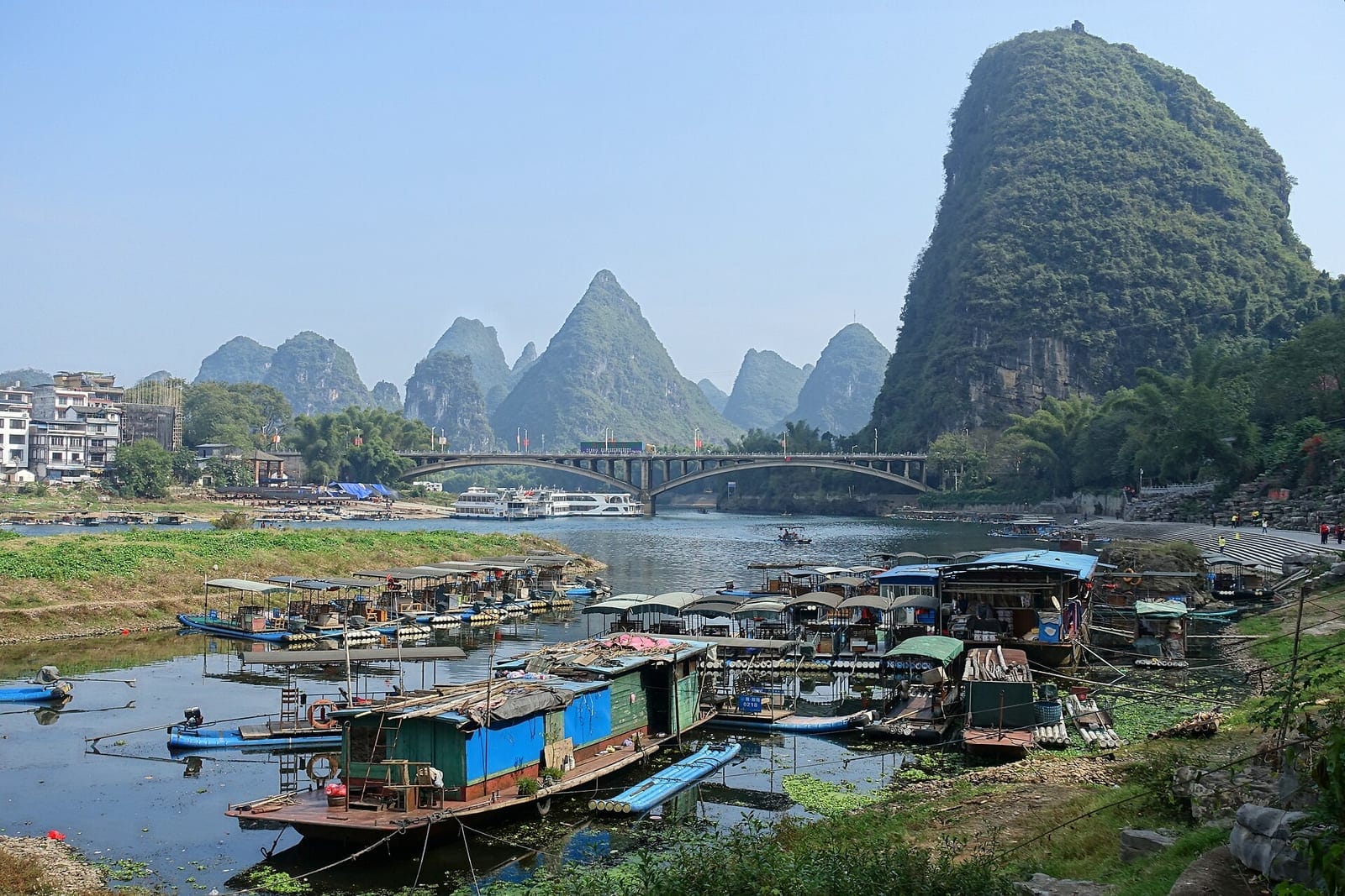 The Li River at Yangshuo, in Guangxi's karst country — a picture of the province, not of the campus